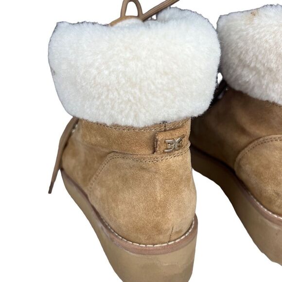 Sam Edelman Franc cognac fur trim boots size 6 - Picture 9 of 9